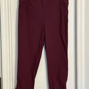 Tribal Women's Performance Stretch Pull on Slimming Ankle Pants-Size 18